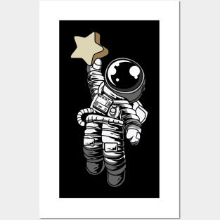 Astronaut Reach the Star Posters and Art